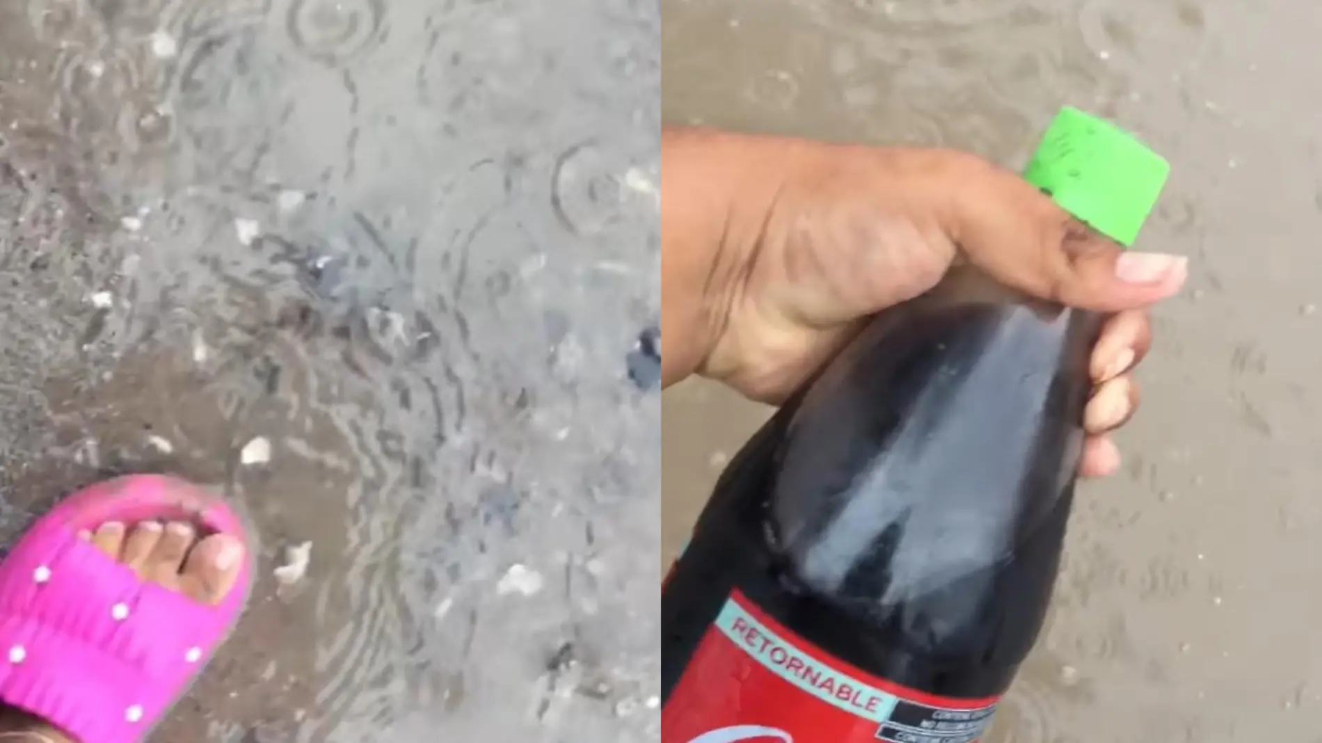 Joven refresco lluvias